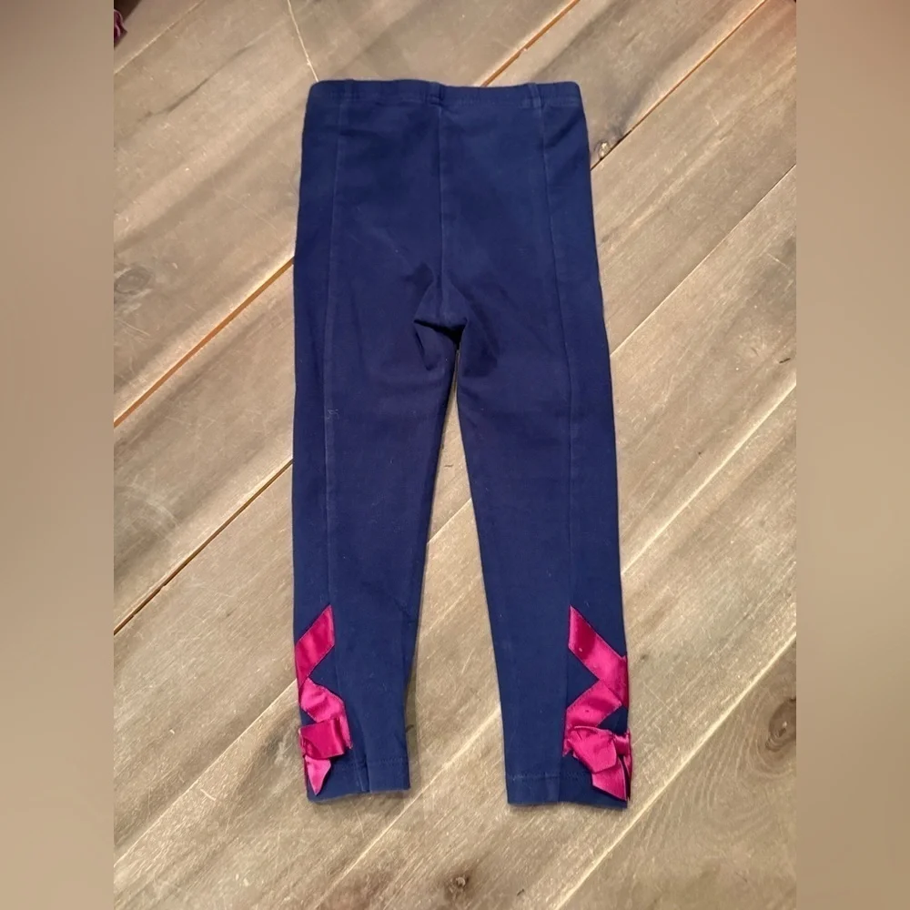 Janie and Jack • 2T • Navy Ballerina Legging Ribbon Detail